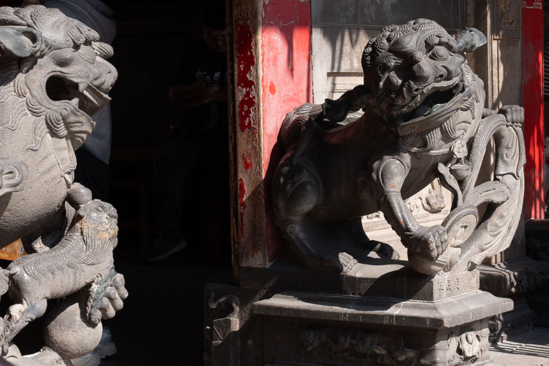 臺灣寺廟雕刻精美的石雕