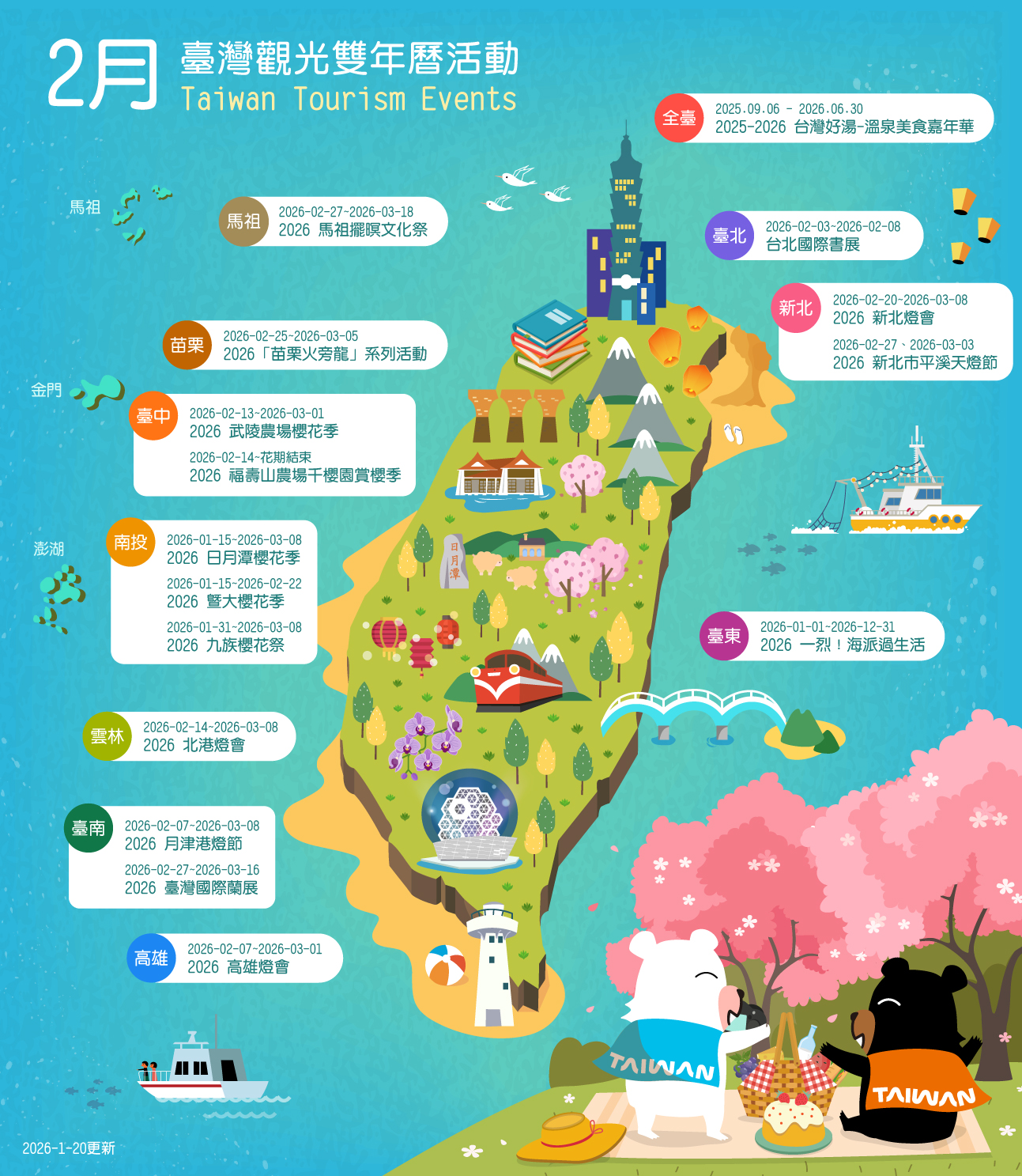 2026年2月臺灣觀光活動